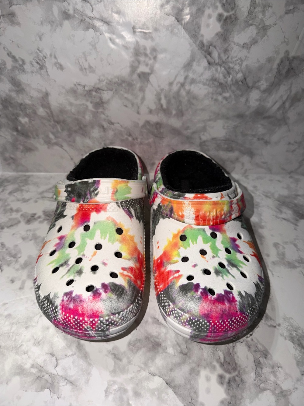 Tie-Dye Slip-On Crocs - White/Multi